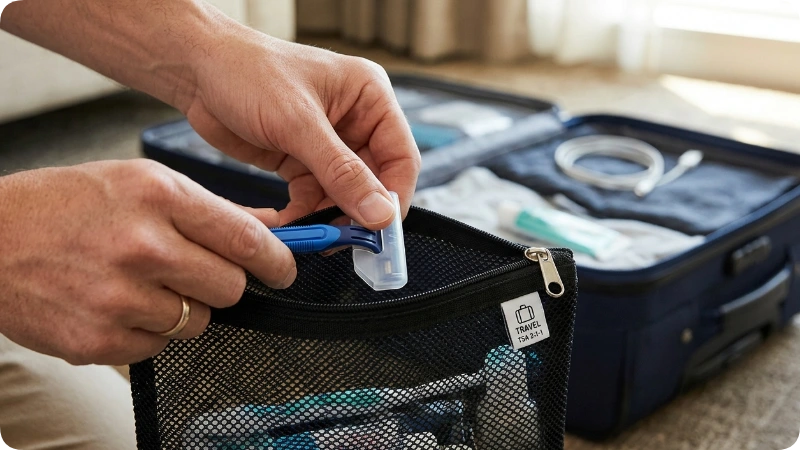 How to Pack a Travel Razor Without Damaging Your Bag