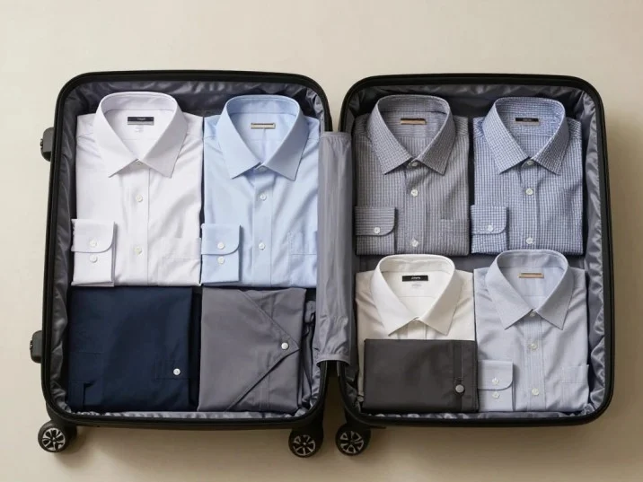 How to Pack Dress Shirts in a Carry-On vs
