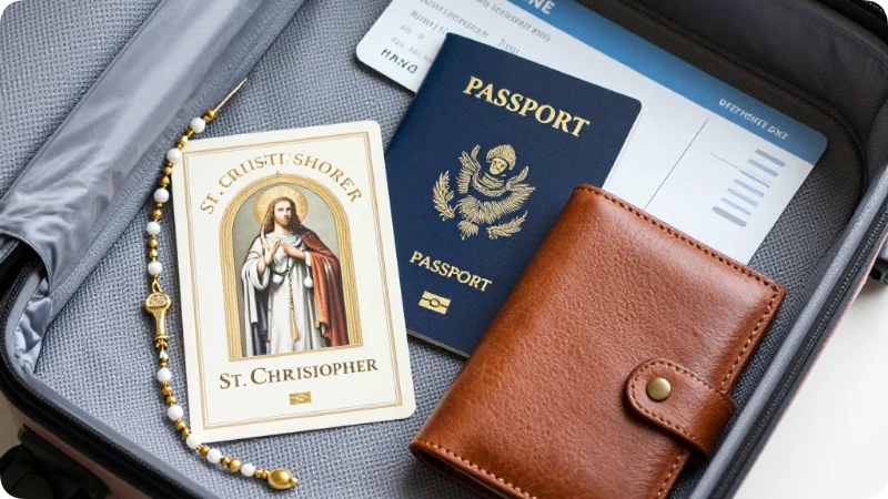 Packing a Travel Rosary and Prayer Cards