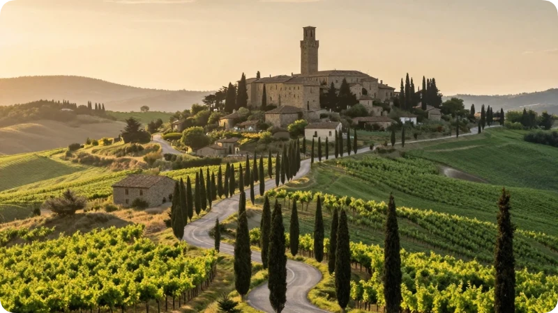 Tuscany: Vineyards, Hill Towns, and Countryside