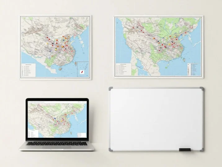 Types of Travel Maps with Pins